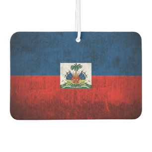 Grunge Flag Of Haiti Car Air Freshener