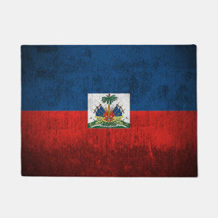 Grunge Flag Of Haiti Doormat