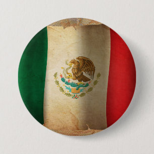 Grunge Flag of Mexico 7.5 Cm Round Badge