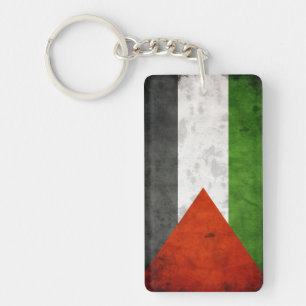 Grunge Flag of Palestine Key Ring