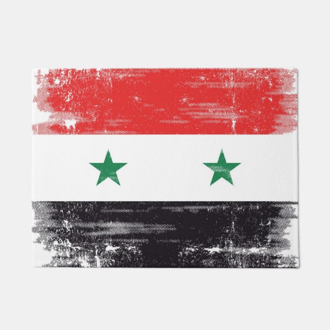 Grunge Flag of Syria. Doormat (Front)