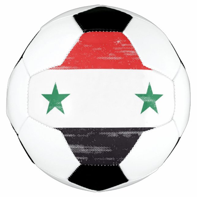 Grunge Flag of Syria. Football (Front)