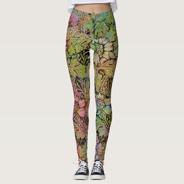 Grunge Floral Leggings (Front)