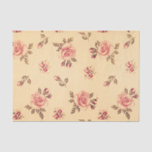 Grunge floral vintage victorian shabby chic peach tissue paper