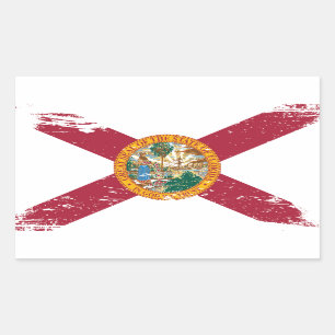 Grunge Florida Flag Rectangular Sticker