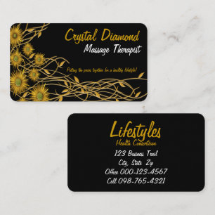 Grunge Flower & Vine Artwork Business Card