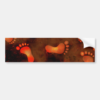 Grunge Footprints Bumper Sticker