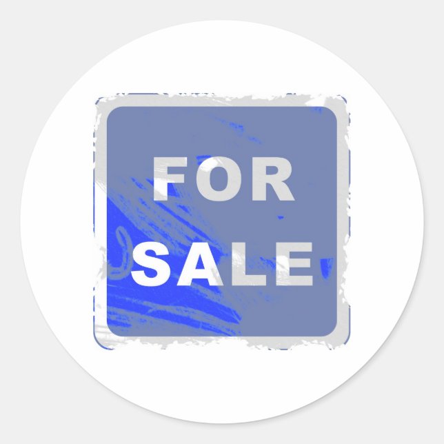 Grunge For Sale Sign Classic Round Sticker (Front)