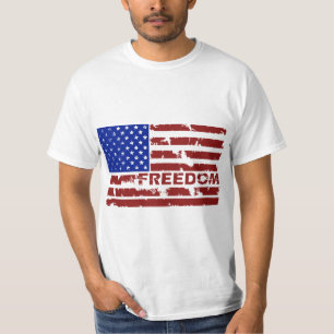 Grunge Freedom United States Flag T-Shirt