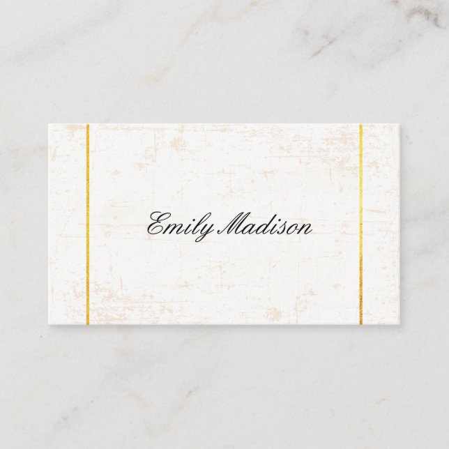 Grunge / Gold Trim Business Card (Front)