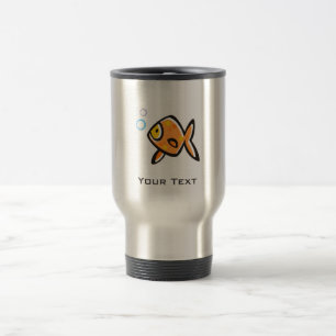 Grunge Goldfish Travel Mug