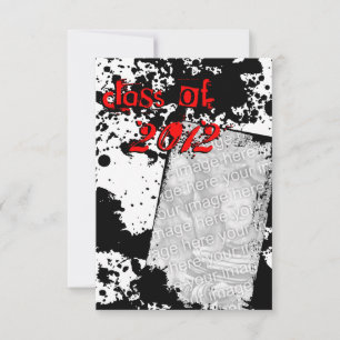 grunge grad class of 2012 invitation