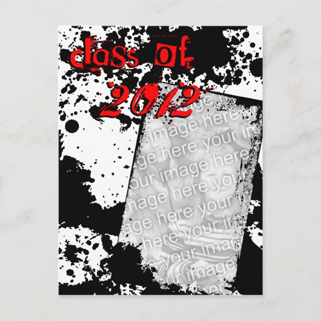 grunge grad class of 2012 postcard (Front)