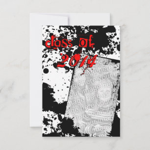 grunge grad class of 2014 invitation