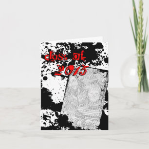 grunge grad class of 2015 thank you card