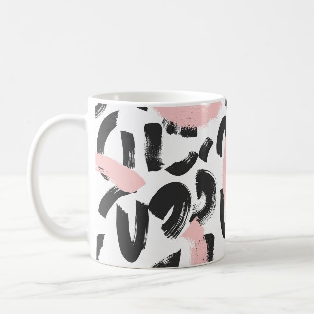 Grunge graffiti: art brush strokes. coffee mug (Left)