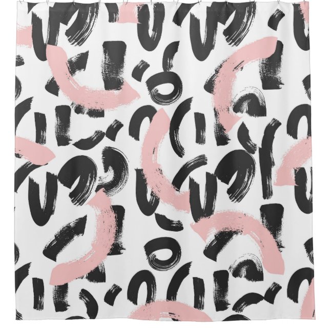 Grunge graffiti: art brush strokes. shower curtain (Front)