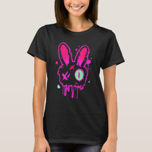 Grunge Graffiti Rabbit Pastel Goth Punk Edgy Psych T-Shirt