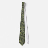 Grunge Green Camo Military Camouflage Mens Tie (Front)