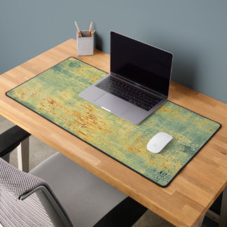     Grunge Green Paint Urban Modern Abstract Green Desk Mat