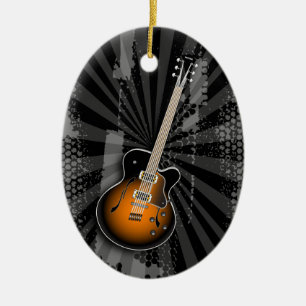Grunge Guitar Ornament