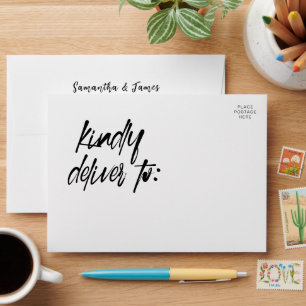 Grunge Halloween kindly deliver Wedding envelope