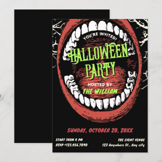 Grunge halloween party invitation