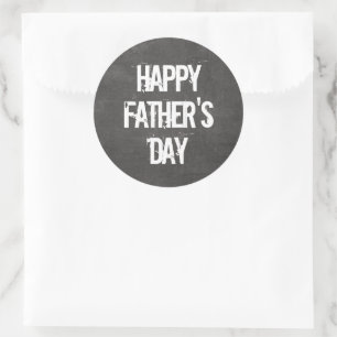 Grunge Happy Father's Day  Classic Round Sticker