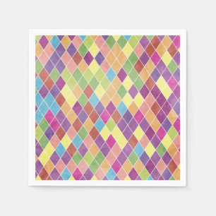 Grunge Harlequin Pattern Napkin