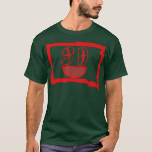 Grunge Heads South Dakota Smiling Face T-Shirt