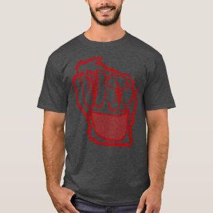 Grunge Heads Wisconsin Funny Smiling Face T-Shirt