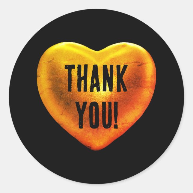 Grunge heart classic round sticker (Front)