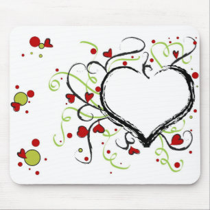 Grunge heart mouse mat