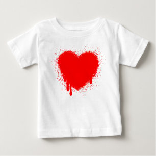 Grunge Heart - Red Baby T-Shirt