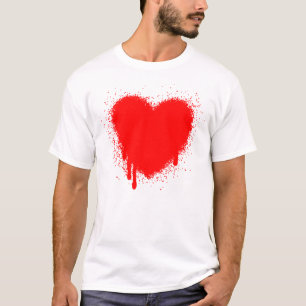 Grunge Heart - Red T-Shirt