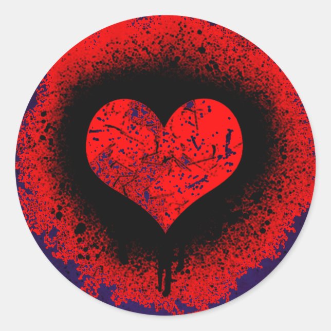 GRUNGE HEART STICKERS (Front)