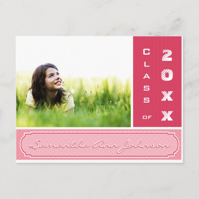 Grunge Hearts Class of  Graduation Invitations (Front)