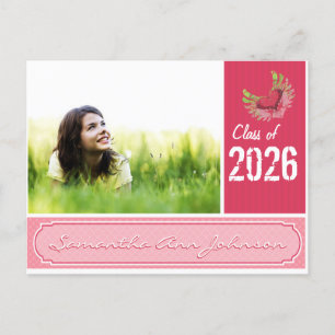 Grunge Hearts Class of  Graduation Invitations