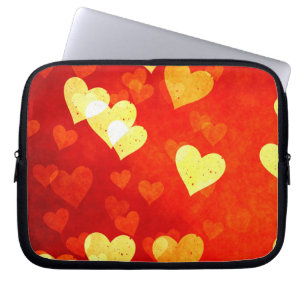 Grunge hearts laptop sleeve