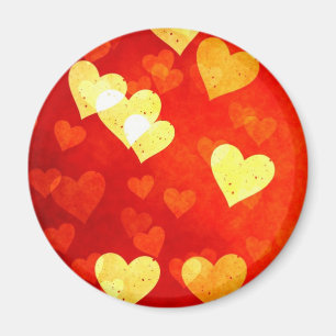 Grunge hearts magnet