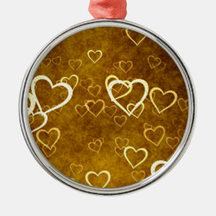 Grunge hearts metal tree decoration