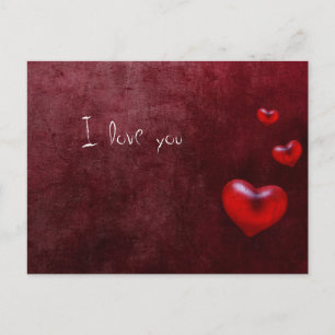 Grunge hearts - Postcard