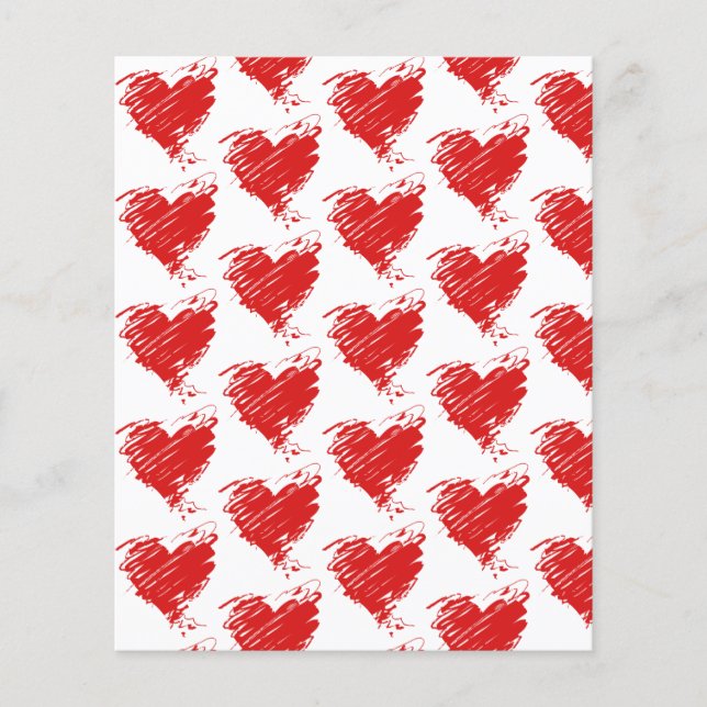 Grunge hearts scrapbook paper (Front)