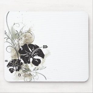 Grunge Hibiscus mousepad