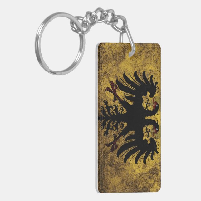 Grunge Holy Roman Empire Flag Key Ring (Front Left)