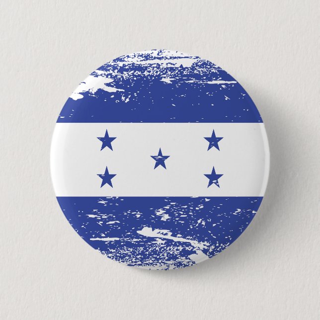 Grunge Honduras Flag 6 Cm Round Badge (Front)