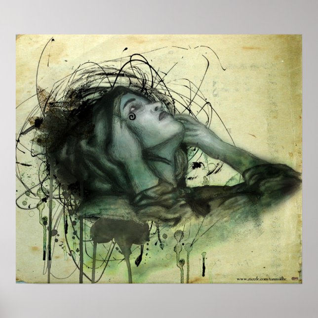 Grunge Hood Portrait Poster (Front)