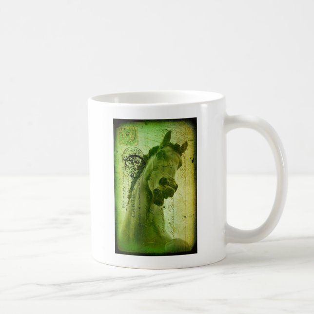 Grunge Horse Postcard-Like Coffee Mug (Right)