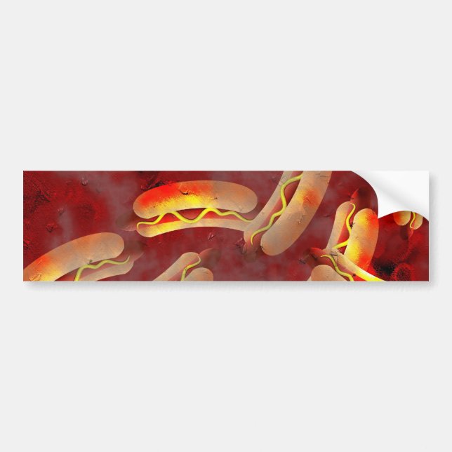 Grunge Hotdogs Bumper Sticker (Front)