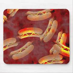 Grunge Hotdogs Mouse Mat